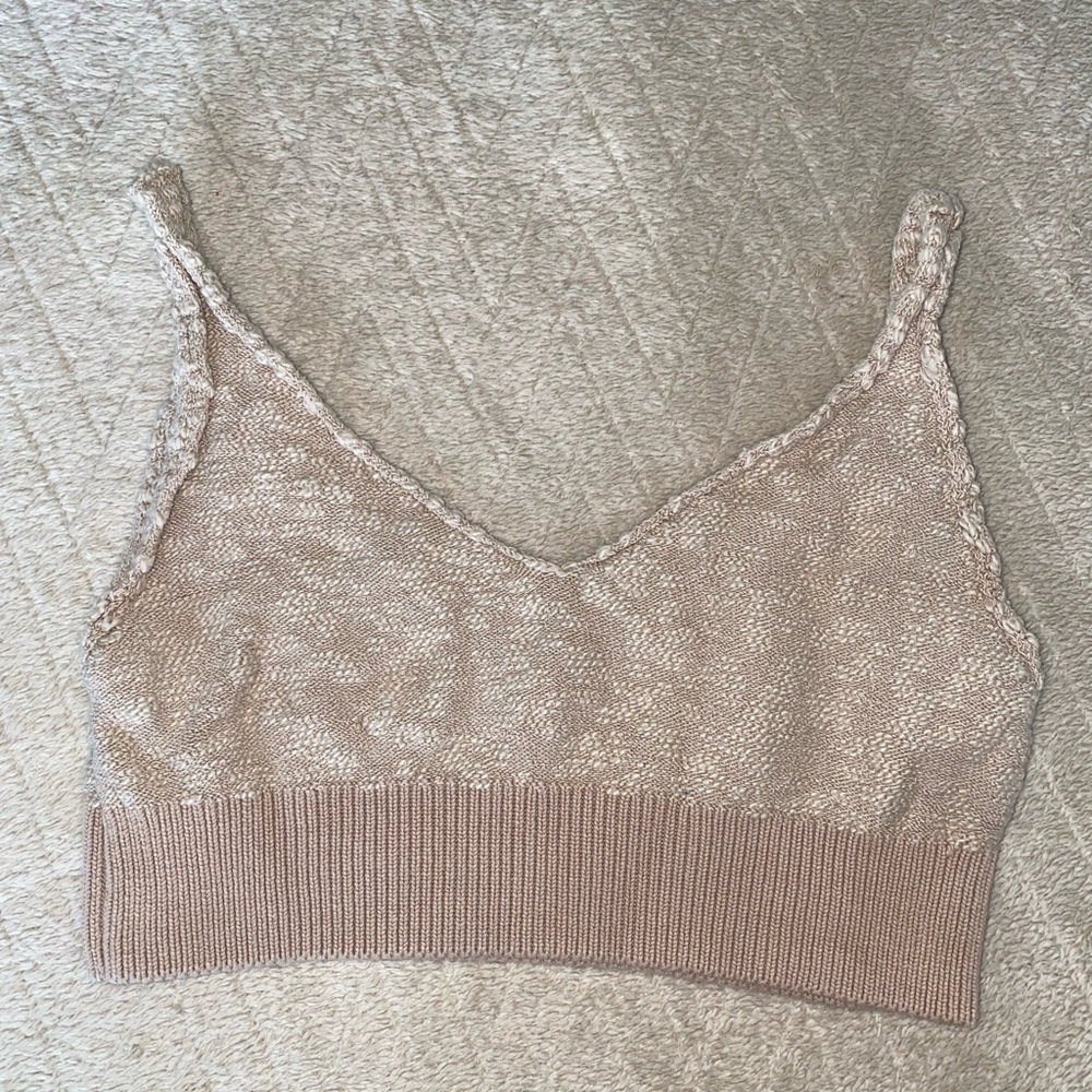 Free People Beach Tan Crop Top